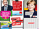 Bildquelle: Bundestagswahl-Plakate 2017, CDU, SPD, Die Grünen, Die Linke, FDP, AfD / Montage: Corinna Schmid