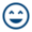 Smiley mit sehr zufriedenem Gesicht