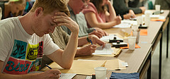 Befragung zu den politischen Ansichten der Teilnehmer. Foto: Universität Hohenheim