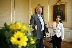 Im Reich des Rektors: Verena Didszun bei Prof. Dr. Hans-Peter Liebig