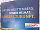 Plakat in der Neckartalstraße