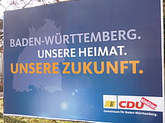 Plakat in der Neckartalstraße