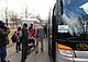 Gut organisiert: Nach der Klausur im Sonderbus der Universität zurück nach Hause