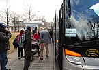 Gut organisiert: Nach der Klausur im Sonderbus der Universität zurück nach Hause