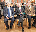 Prof. Dr. Stephan Dabbert, Dr. Stefan Hofmann, Prof. Dr. rer. nat. Thilo Streck | Bildquelle: Universität Hohenheim / Sacha Dauphin