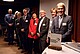 8 university leaders – 8 leading universities in the bioeconomy: Meeting to mark the EBU’s 5th anniversary in Brussels. From right to left: Andreas Pyka (University of Hohenheim), Carolien Kroeze (WUR), Laurent Buisson (APT), Eva Schulev-Steindl (BOKU Vienna), Tapio Määttä (UEF), Luca Fontanesi (UniBo), Maria Knutson Wedel (SLU), Michał Zasada (WULS-SGGW) | Photo credits: photo by Zahra Reismüller