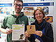 Agricultural students have chosen: Second place for the best teaching in agricultural engineering goes to the University of Hohenheim. Apl. Prof. Dr. Eva Gallmann and Hauke Delfs accepted the award from top agrar's agricultural university ranking on 17 September 2022. | Image Source: University of Hohenheim / Luisa Ramming