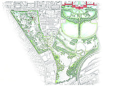 Plan der Hohenheimer Gartenanlagen