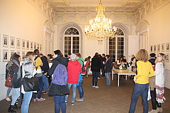 ... und beim anschließenden Get Together | Bildquelle: Universität Hohenheim / Tatjana Junge