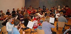 Sinfonieorchester beim Proben
