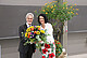 Die Vorsitzende des Universitätsrats Dr. Susanne Herre gratulierte Prof. Dr. Christoph Schneider nach der Wahl zum Rektor der Universität Hohenheim. | Bildquelle: Universität Hohenheim / Florian Klebs