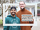 Uttej Chadaravalli, Masterstudent aus Indien, und Jason Wenzig von der Studierendenvertretung im Interview. Bild: Uni Hohenheim