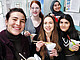 Tasty-hip Asian noodles should be enriched with proteins instead of plastic waste – with this conviction, 5 students from the University of Hohenheim developed edible food packaging made from recycled eggshells that simply dissolves in hot water. From left to right: Cora Schmetzer, Lina Obeidat, Alena Fries, Bahar Abrishamchi, and Paulina Welzenbach | Image Source: EDGGY / Cora Schmetzer