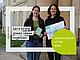 Die neue Leiterin des Green Office Anna-Lena Müller-Wengerofsky (links) und Studentin Judith Blätter (rechts) mit dem Sustainable Guide Hohenheim des AKN. Bild: Uni Hohenheim / Leonhardmair