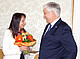 Rektor Prof. Dr. Stephan Dabbert gratuliert der neuen Vorsitzenden des Universitätsrates der Universität Hohenheim Prof. Dr. Annette Beck-Sickinger. | Bildquelle: Universität Hohenheim / Corinna Schmid