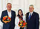 Die neue Vorsitzende des Universitätsrates der Universität Hohenheim Prof. Dr. Annette Beck-Sickinger, Stellvertreter Prof. Dr. Hans-Peter Burghof (li.) und Rektor Prof. Dr. Stephan Dabbert. | Bildquelle: Universität Hohenheim / Corinna Schmid
